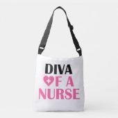 "Diva of a Nurse" Crossbody Bag Crossbody Tas (Voorkant)