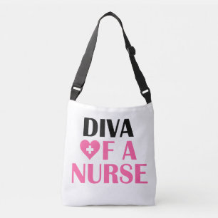 "Diva of a Nurse" Crossbody Bag Tas