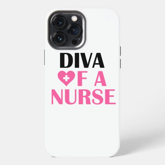 "Diva of a Nurse" iPhone Hoesje (Achterkant)