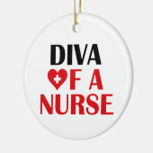 "Diva of a Nurse" keramische Ornamenten (Links)