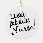 "Diva of a Nurse" keramische Ornamenten (Achterkant)