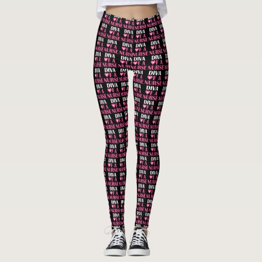 "DIVA OF A NURSE" LEGGINGS (Voorkant)