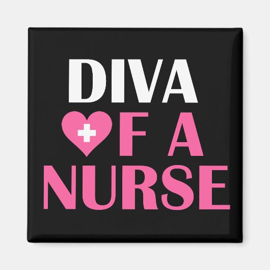 "DIVA OF A NURSE" MAGNEET (Voorkant)
