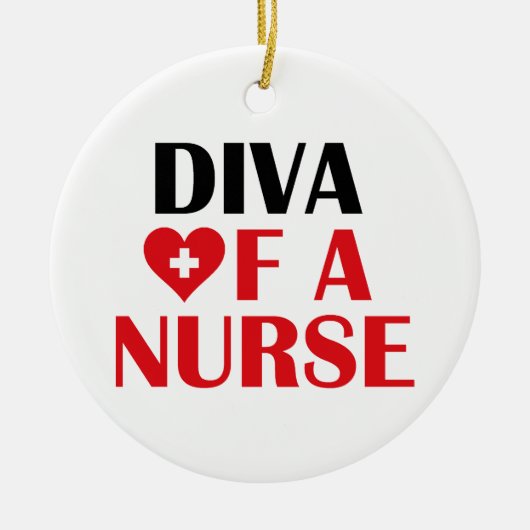 "Diva of a Nurse!" Ornament (Voorkant)