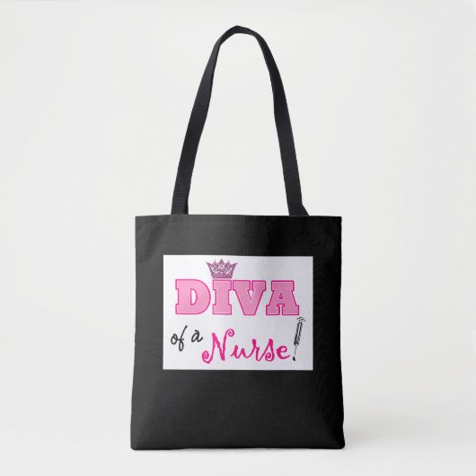Diva of a Nurse Tote Bag (Voorkant)