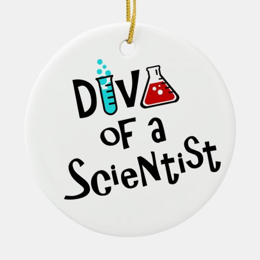 "DIVA of a Scientist" keramisch Ornament (Voorkant)
