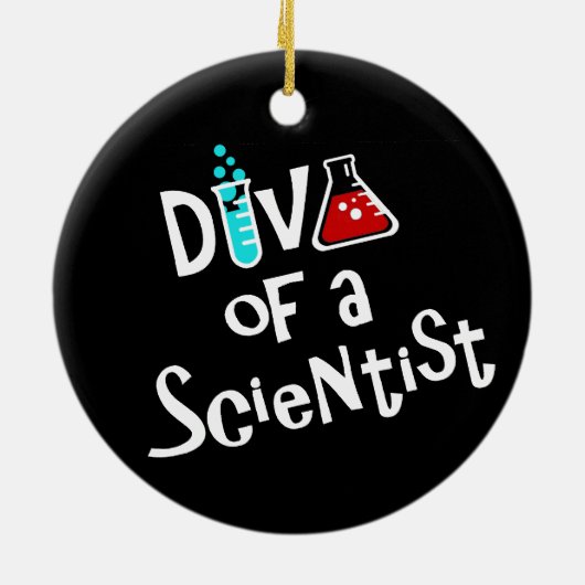 "DIVA of a Scientist" keramisch Ornament (Achterkant)