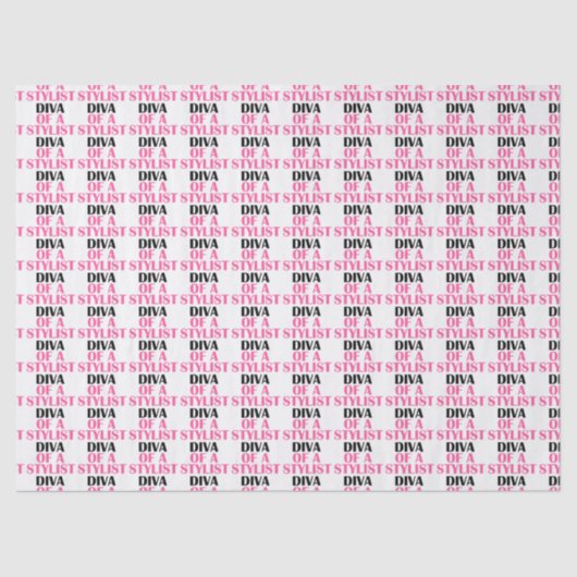"DIVA OF A STYLIST" TISSUEPAPIER (Voorkant)