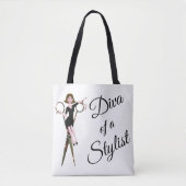 "Diva of a Stylist" Tote Bag (Voorkant)