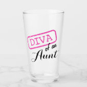 "Diva of a tante" Glas (Voorkant)