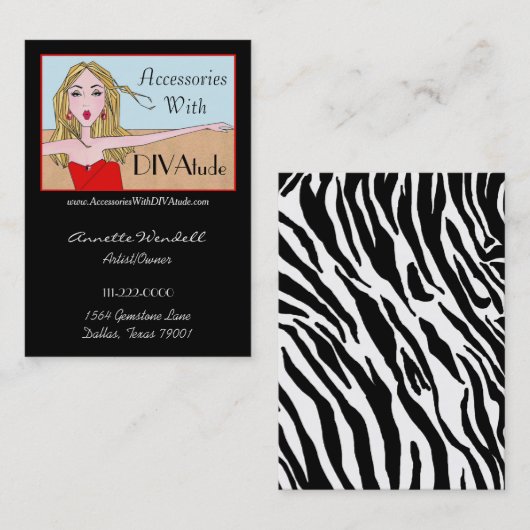 Diva of a Visitekaartje - Chubby (Voorkant / Achterkant)