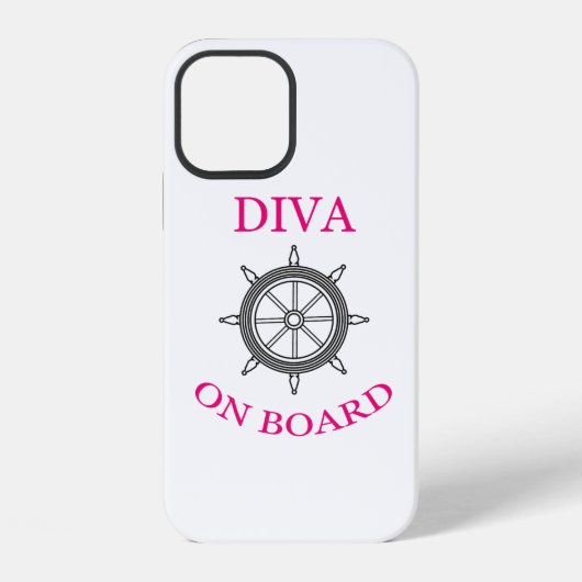 "Diva on board" iPhone Hoesje (Achterkant)