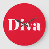 Diva Opera Singer Musical Performer Muziek Thema Grote Klok (Voorkant)