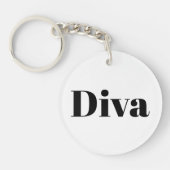 Diva Opera Singer Muziek Thema Muzikant Nieuwighei Sleutelhanger (Voorkant)