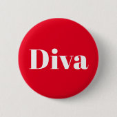 Diva Opera zanger performer muziek thema Ronde Button 5,7 Cm (Voorkant)