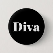 Diva Opera zanger performer muziek thema Ronde Button 5,7 Cm (Voorkant)