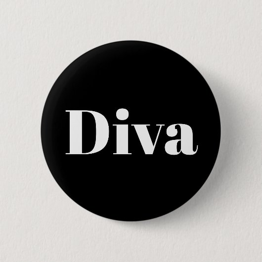Diva Opera zanger performer muziek thema Ronde Button 5,7 Cm (Voorkant)
