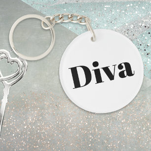 Diva-operazanger Muziek Thema Muzikant Nieuwigheid Sleutelhanger