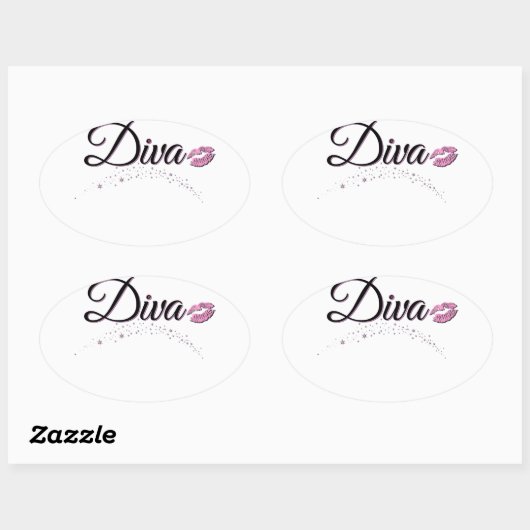 Diva Ovale Sticker (Vel)