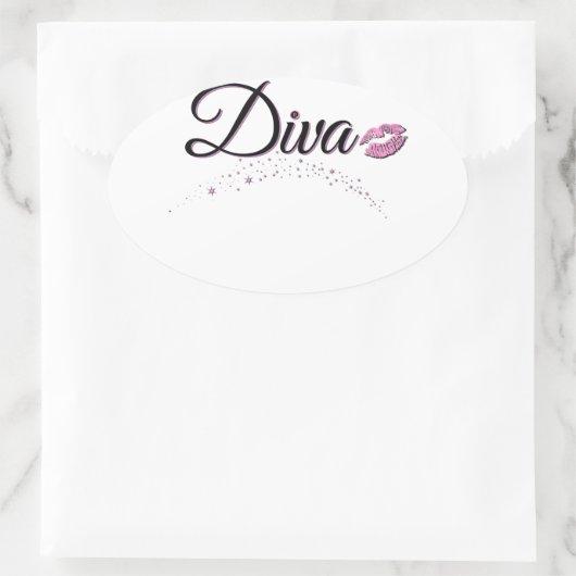 Diva Ovale Sticker (Tas)