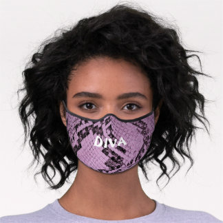 DIVA Paarse snakeskin - Premium gezichtsmasker afd Mondkapje