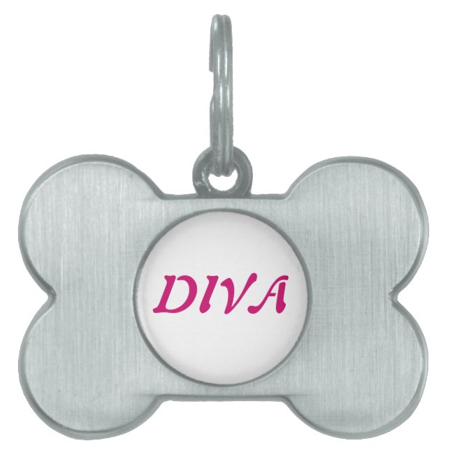 "DIVA" Pet Tag Huisdieren Naamplaatje (voorkant)