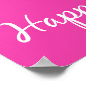 Diva Pink and White Birthday Song Personalized Poster (Hoek)