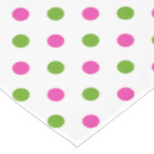 Diva Pink en Green Apple Polka Dots on White Tafelkleed (Gekanteld)