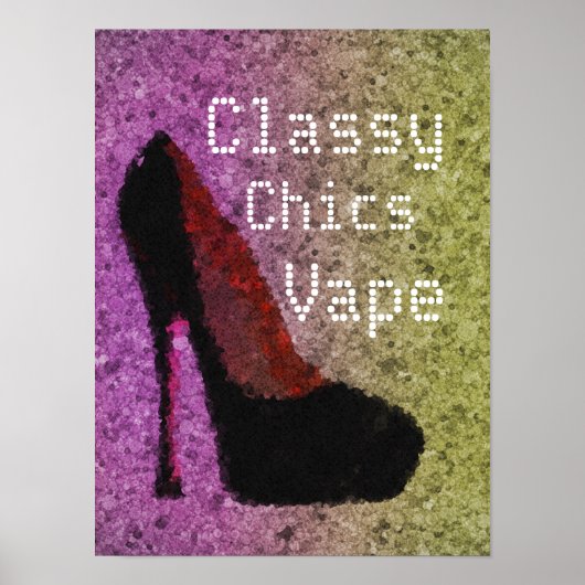 Diva-pompen Classy Chics Vape Premium-Poster Poster (Voorkant)