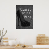 Diva-pompen Classy Chics Vape Premium-Poster Poster (Keuken)