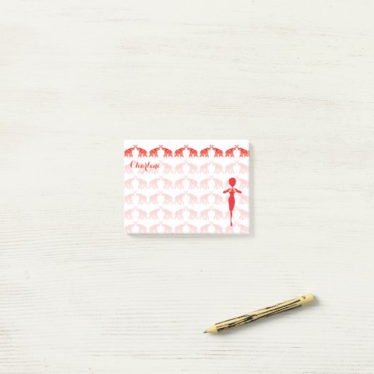 Diva Red Post merkt op Post-it® Notes (Op bureau)