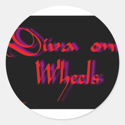 diva ronde sticker (Voorkant)