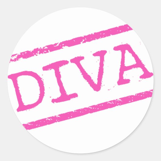 "DIVA" RONDE STICKER (Voorkant)