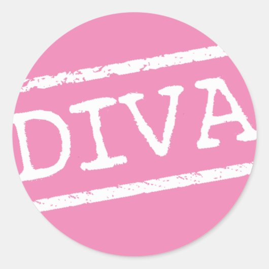 "DIVA" RONDE STICKER (Voorkant)