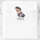Diva Ronde Sticker (Tas)