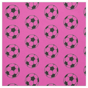 Diva Roze en Zwarte Voetballen Stof