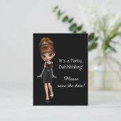 Diva Save the Date Aankondigingskaart (Staand voorkant)