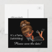 Diva Save the Date Aankondigingskaart (Voorkant / Achterkant)