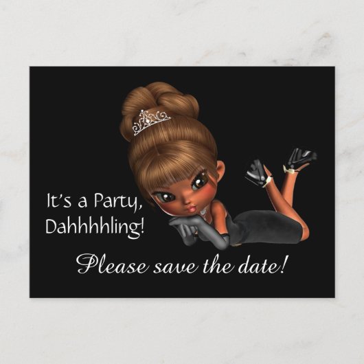 Diva Save the Date Aankondigingskaart (Voorkant)