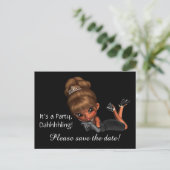 Diva Save the Date Aankondigingskaart (Staand voorkant)