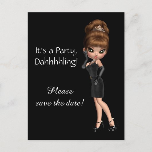 Diva Save the Date Aankondigingskaart (Voorkant)