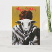 Diva Schaap Verjaardag Kaart (Voorkant)