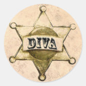 DIVA Sheriff Badge Stickers (Voorkant)
