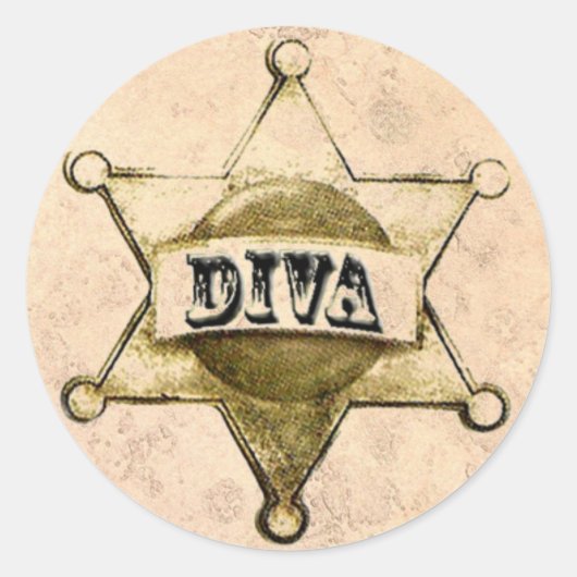 DIVA Sheriff Badge Stickers (Voorkant)