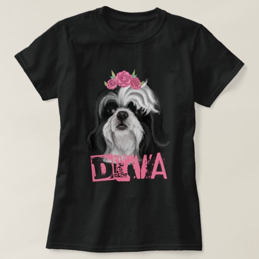 DIVA Shih Tzu T-shirt (Design voorkant)