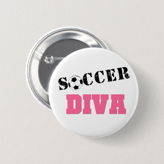 Diva Soccer Ronde Button 5,7 Cm (Voorkant /achterkant)