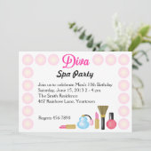 Diva Spa Birthday Party Kaart (Staand voorkant)