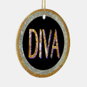 Diva Sparkle Keramisch Ornament (Rechts)