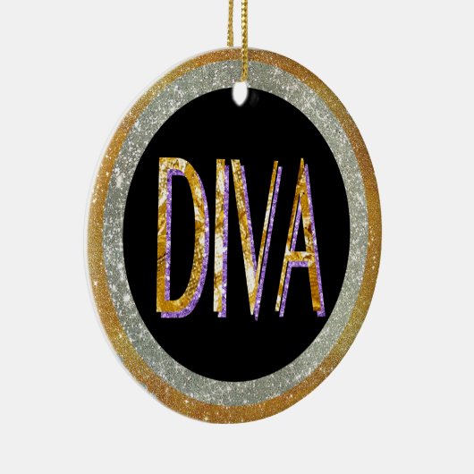 Diva Sparkle Keramisch Ornament (Rechts)