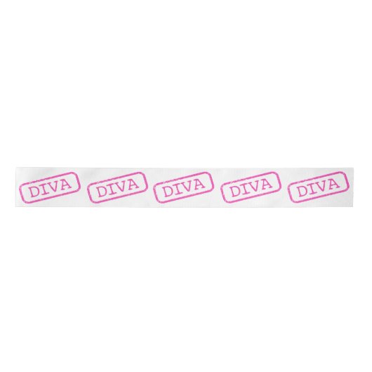 DIVA Stamped Ribbon Satijnen Lint (Voorkant)